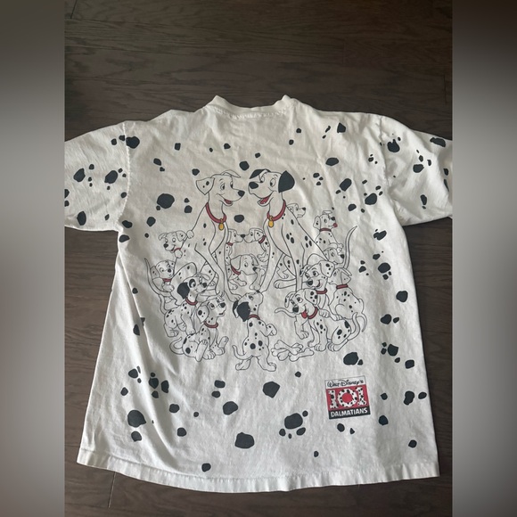 Vintage 1990s 101 Dalmatians All Over Print T-shirt Movie Single Stitch Disney - Picture 9 of 15